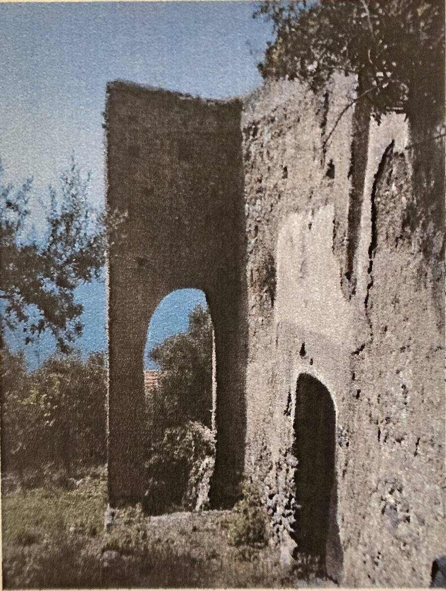 The ancient tower and the old house.